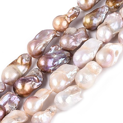 Natural Baroque Pearl Keshi Pearl Beads Strands PEAR-S019-05D-03-1