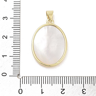 Rack Plating Brass Pave Shell Pendants KK-Z064-28G-03-1