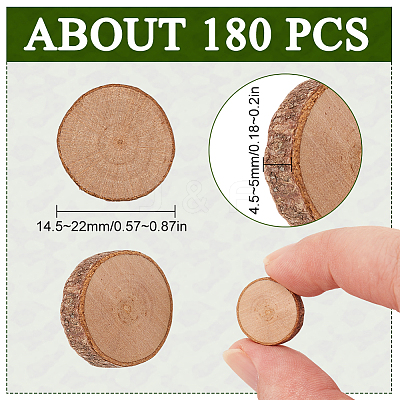 1 Set Unfinished Blank Wooden Slices for Painting Arts WOOD-SC0001-93-1