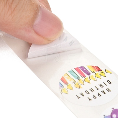 Birthday Themed Pattern Self-Adhesive Stickers DIY-E023-08E-1
