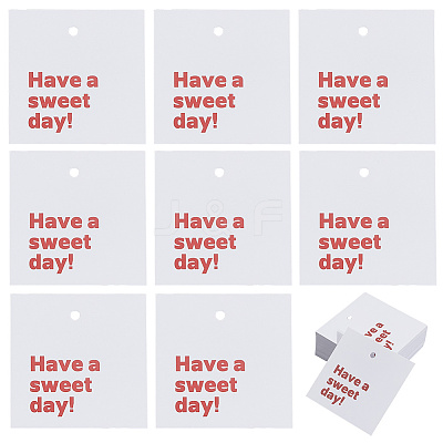 200Pcs Paper Thanks Greeting Cards DIY-SP0004-35-1