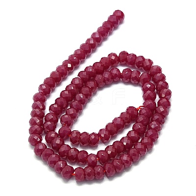 Lab Grown Red Corundum Beads Strands G-G106-A45-03-1-1