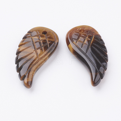 Natural Tiger Eye Pendants G-E435-B-01-1