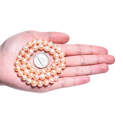 Natural Cultured Freshwater Pearl Beads Strands PEAR-N013-07L-1