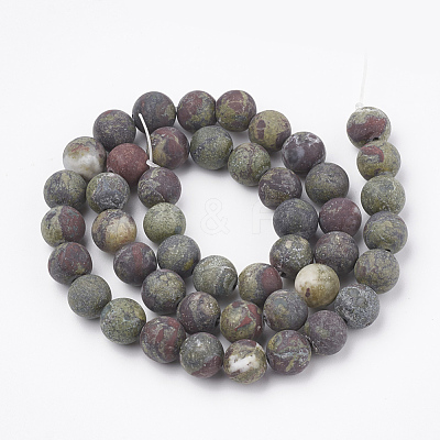 Natural Dragon Blood Stone Beads Strands X-G-T106-144-1