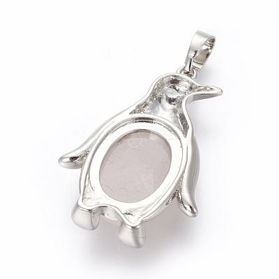 Natural Rose Quartz Pendants G-L512-A27-1