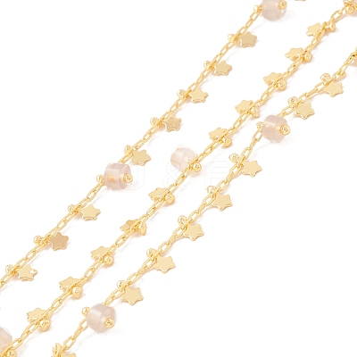 Natural Grey Agate Column Beaded Chains CHC-K012-02G-12-1