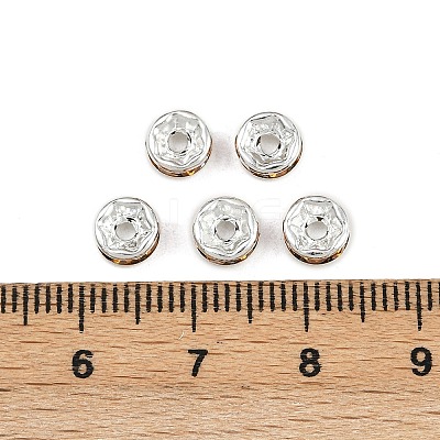 Brass Grade A Rhinestone Spacer Beads RB-A014-Z6mm-17S-1