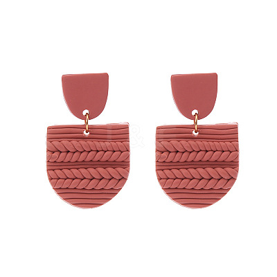 Polymer Clay Dangle Stud Earrings WGC24AA-01-1