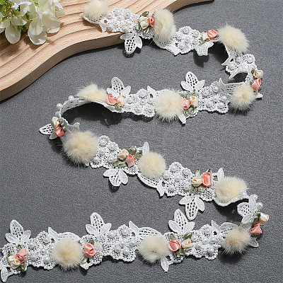 1 Yard Polyester Lace Trims SENE-CY0001-01-1