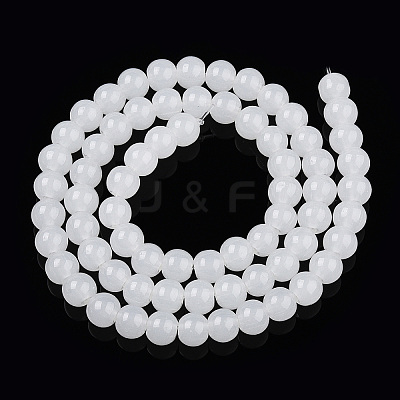 Imitation Jade Glass Beads Strands GLAA-T032-J6mm-01-1