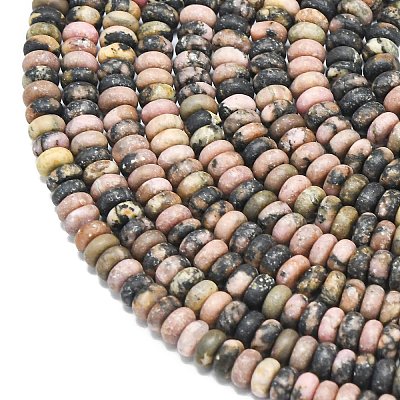 Natural Rhodonite Beads Strands G-P575-A39-4x2mm-1