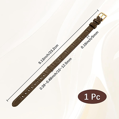 1Pc Leather Textured Bracelet Straps Slide Wristbands for Slide Charms AJEW-CL0001-01A-1