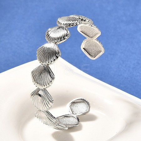 Brass Cuff Bangles for Women LS-BJEW-U018-03P-1