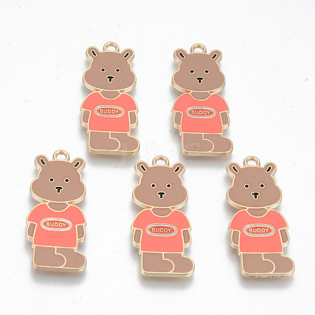 Alloy Enamel Pendants X-ENAM-T011-07KC-RS-1