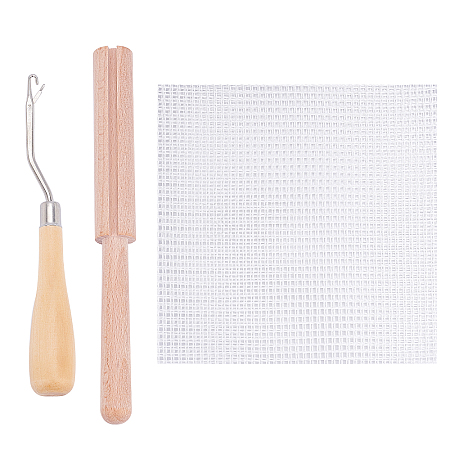 Blank Rug Hooking Mesh Canvas Latch Hook Rug Making Kits DIY-WH0204-65-1