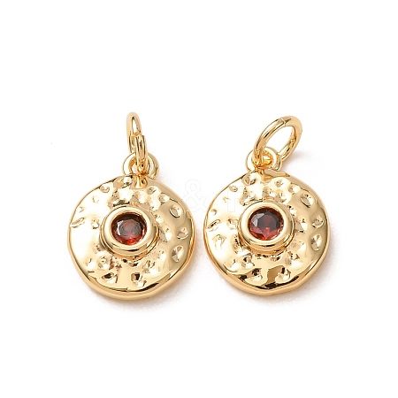 Brass Micro Pave Cubic Zirconia Charms CU-K002-41G-A-1