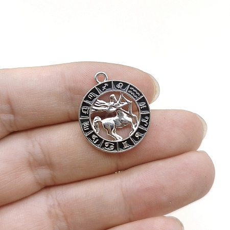 Constellation Themes Alloy Rhinestone Pendants LS-PW-WG6B97D-12-1