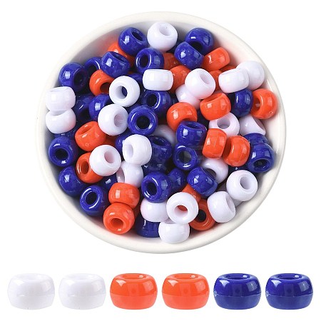 600Pcs 3 Colors Opaque Plastic Beads KY-FS0001-39-1
