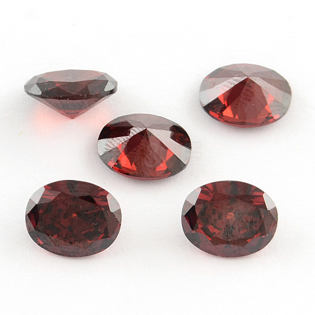 Oval Shaped Cubic Zirconia Pointed Back Cabochons X-ZIRC-R010-7x5-03-1