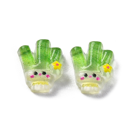 Cartoon Transparent Resin Cabochons CRES-R459-01E-1