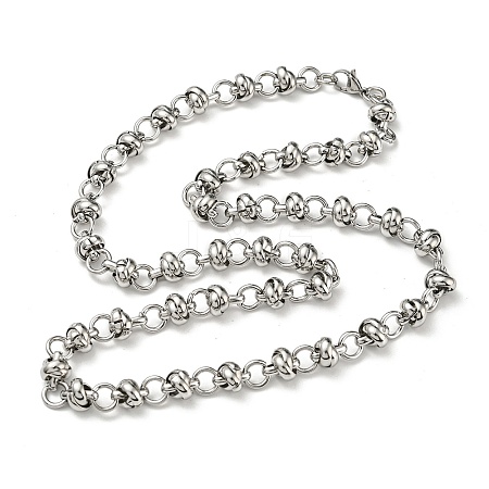 Non-Tarnish 201 Stainless Steel Link Chain Necklace STAS-Z056-02P-1