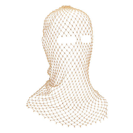 1Pc Polyester Fascinator Mesh Face Veil OHAR-FG0001-05B-1
