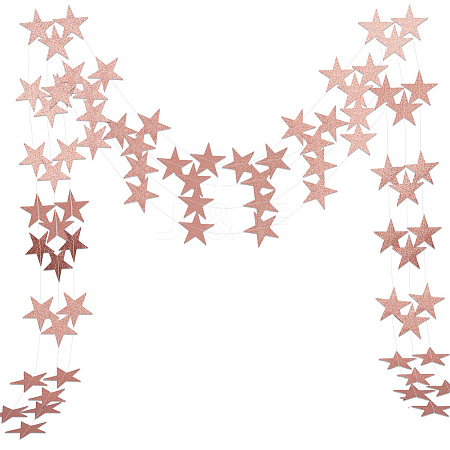 5Pcs Star Paper Flag Banners DIY-SP0003-82A-1
