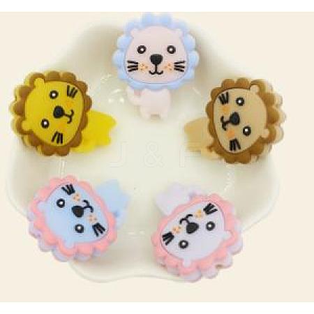 10Pcs 5 Styles Lion Silicone Beads JX652A-1