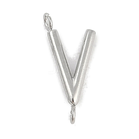 304 Stainless Steel Letter Connector Charms LS-STAS-M108-01P-22-1