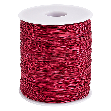 1 Roll 100 Yards Round Nylon Braided Thread NWIR-PH0002-22A-1