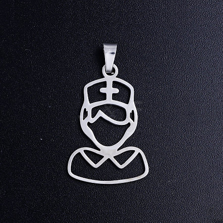 Tarnish Resistant 201 Stainless Steel Pendants STAS-T046-JN268-1-1