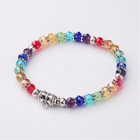 Glass Beaded Stretch Bracelets BJEW-JB02347-1