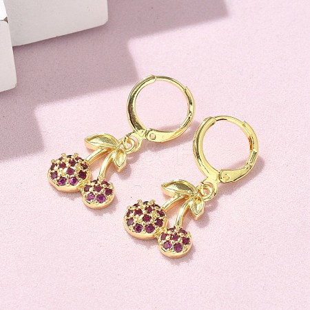 Brass Micro Pave Clear Cubic Zirconia Stud Earrings EJEW-P303-06G-1