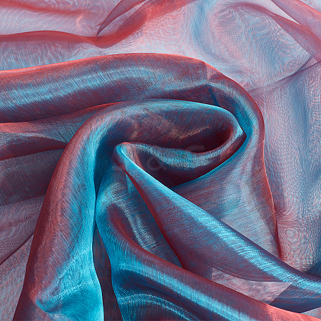 Two Tone Polyester Organza Fabric AJEW-WH0314-302B-1