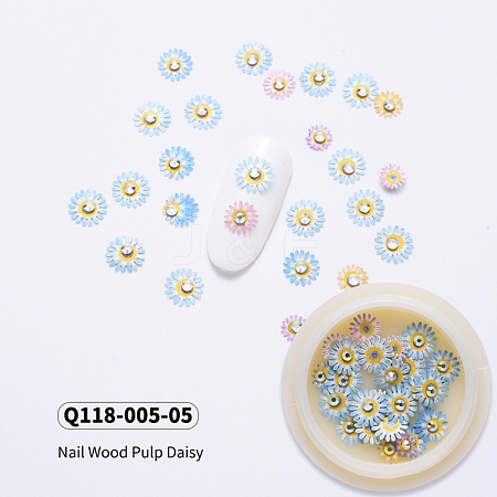 Daisy Shape Paper Cabochons MRMJ-Q118-005-05-1