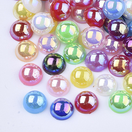 ABS Imitation Pearl Cabochons OACR-Q176-8mm-M-1