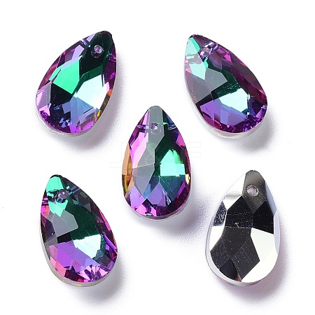 Faceted Teardrop Glass Pendants X1-GLAA-O008-A21-1