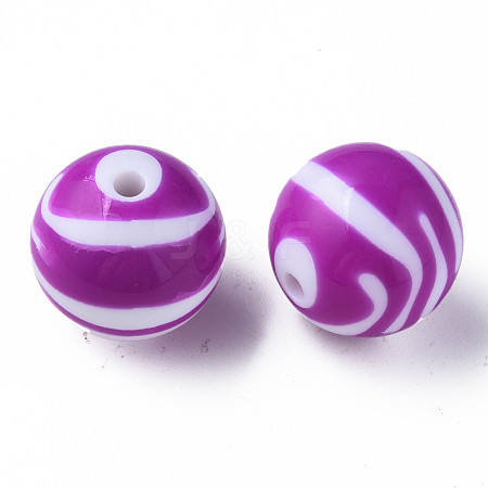 Opaque Striped Acrylic Beads MACR-S373-27C-02-1