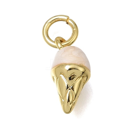 Brass Enamel Pendants KK-K427-15G-01-1