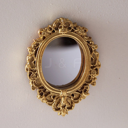 Miniature Retro Embossed Alloy Mirrors MIMO-PW0001-014B-01-1