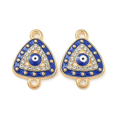 Alloy Blue Enamel Connector Charms ENAM-S003-02G-1