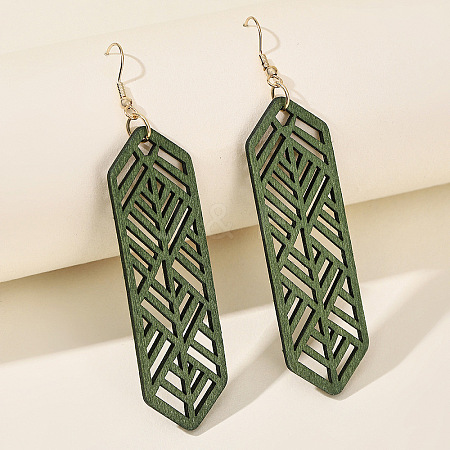 Iron Wood Dangle Earrings for Women WG1FD12-03-1