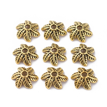 Tibetan Style Bead Caps TIBEB-LF9396YKG-AG-LF-1