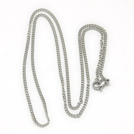 Tarnish Resistant Trendy Unisex 201 Stainless Steel Twisted Chain Necklaces NJEW-L043-44P-1