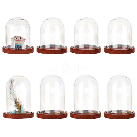   8 Sets 2 Style Iridescent Glass Dome Cover DJEW-PH0001-25-1