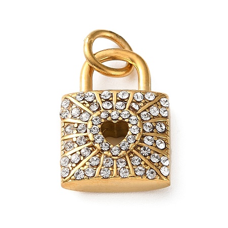 304 Stainless Steel Rhinestone Pendants RB-CBA324D-01G-05-1