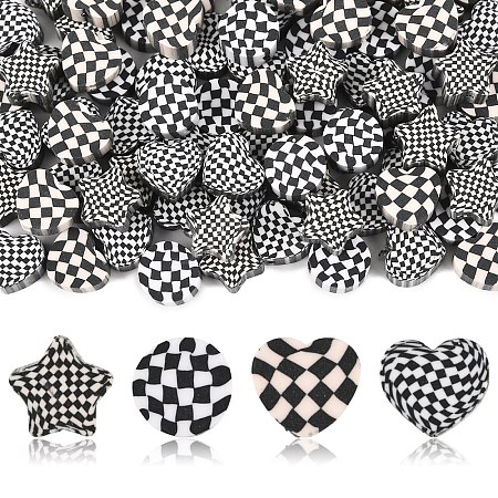 200Pcs 4 Styles Handmade Polymer Clay Bead CLAY-YW0002-47-1