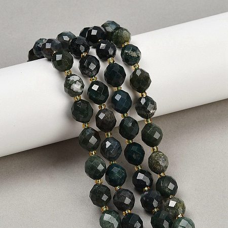 Natural Moss Agate Beads Strands G-N342-149I-26-1