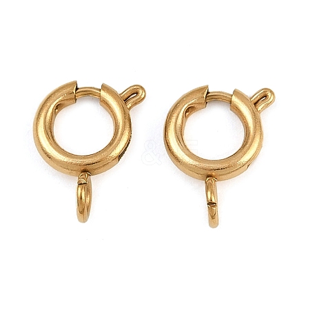304 Stainless Steel Spring Ring Clasps STAS-B095-05D-G-1